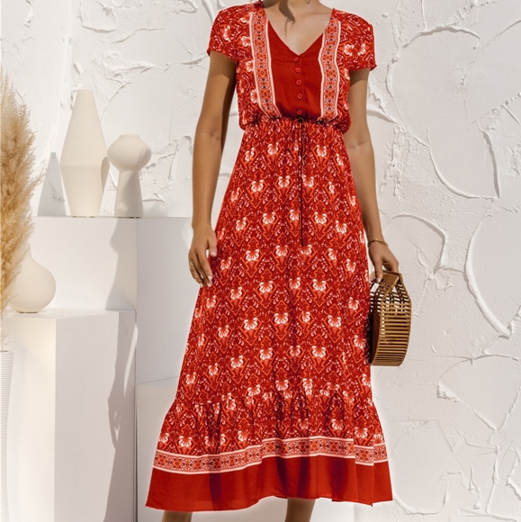 Meet Me Later Floral Midi Dress - Picture 3 of 4